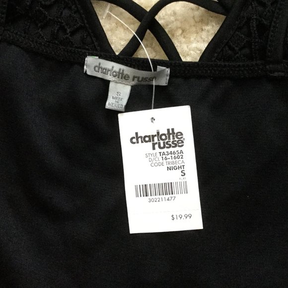 NWT Charlotte Russe Peplum Party Top - Picture 3 of 3